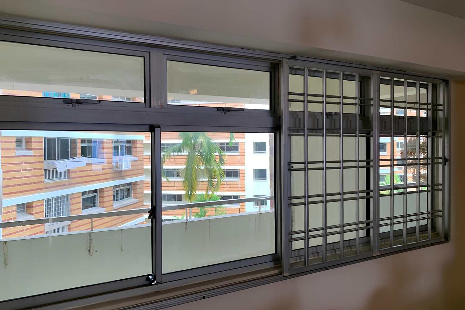 Frosted Film for Corridor HBD Windows - Clear Glass with Frosted Privacy Film